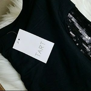 TART New! Sequin Modal Leggings, Black NWT